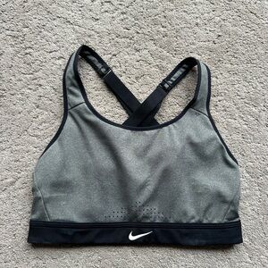 Nike Black and Grey Cross-Back Sports Bra